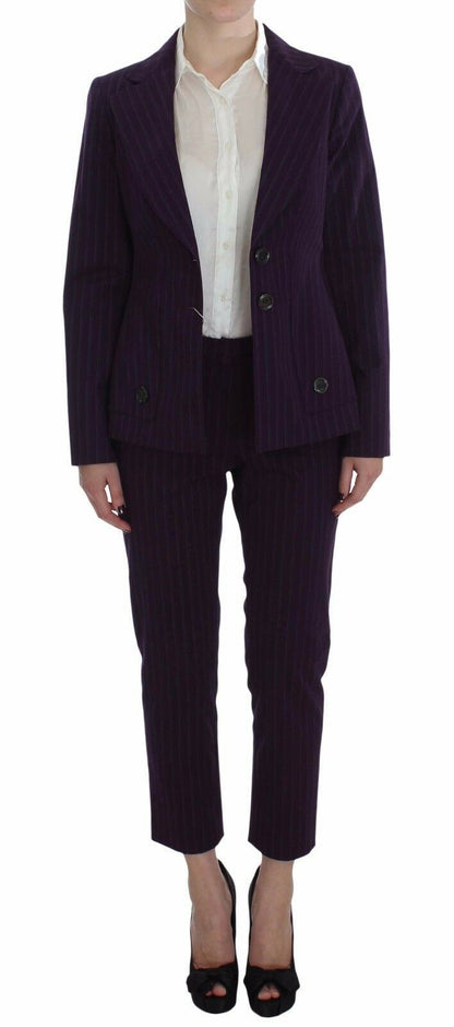 BENCIVENGA Elegant Striped Pant & Blazer Suit BENCIVENGA