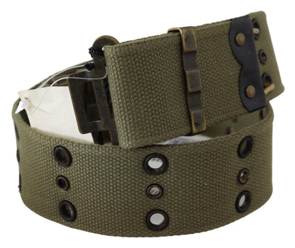 Ermanno Scervino Chic Army Green Cotton Waist Belt Ermanno Scervino