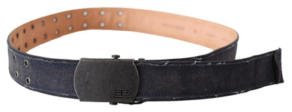 Ermanno Scervino Chic Blue Leather Waist Belt Ermanno Scervino