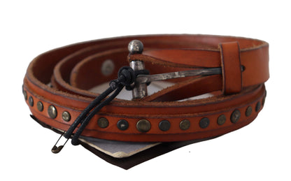 Scervino Street Elegant Leather Waist Belt in Brown Scervino Street