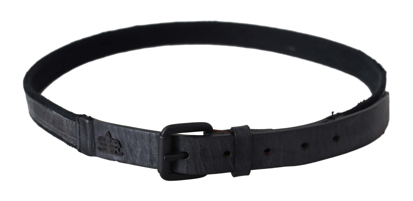 Ermanno Scervino Chic Black Leather Waist Belt Ermanno Scervino