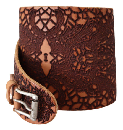 Scervino Street Elegant Brown Leather Fashion Belt Scervino Street