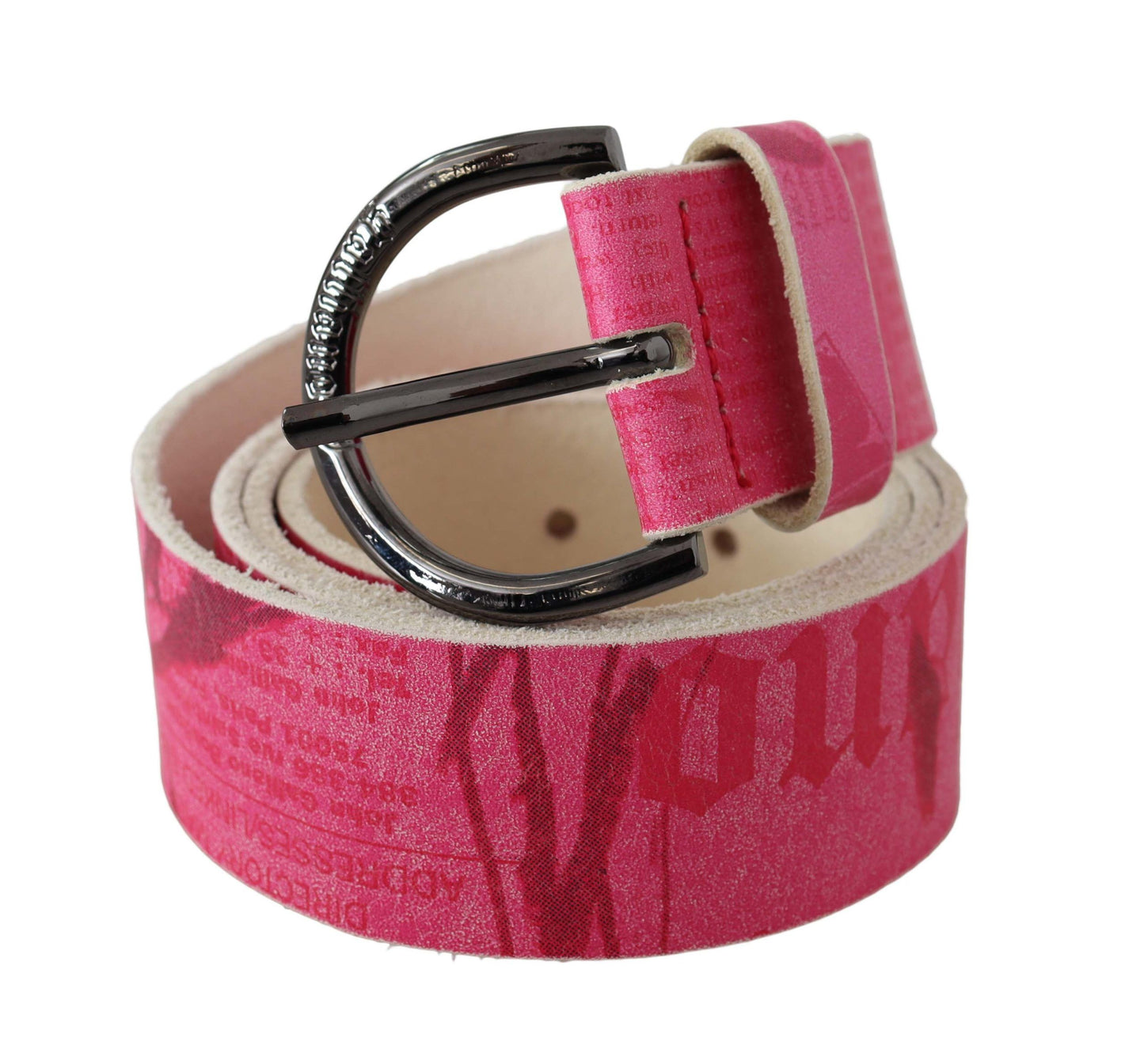 John Galliano Elegant Pink Leather Fashion Belt John Galliano