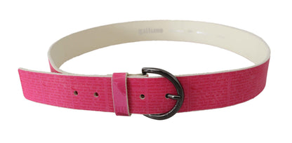 John Galliano Elegant Pink Leather Fashion Belt John Galliano