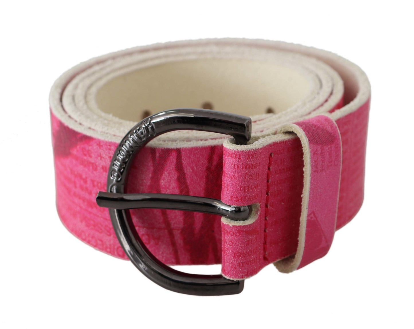 John Galliano Elegant Pink Leather Fashion Belt John Galliano