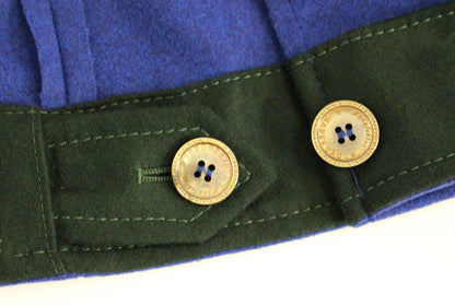 Andrea Incontri Elegant Blue Wool Jacket with Removable Collar Andrea Incontri