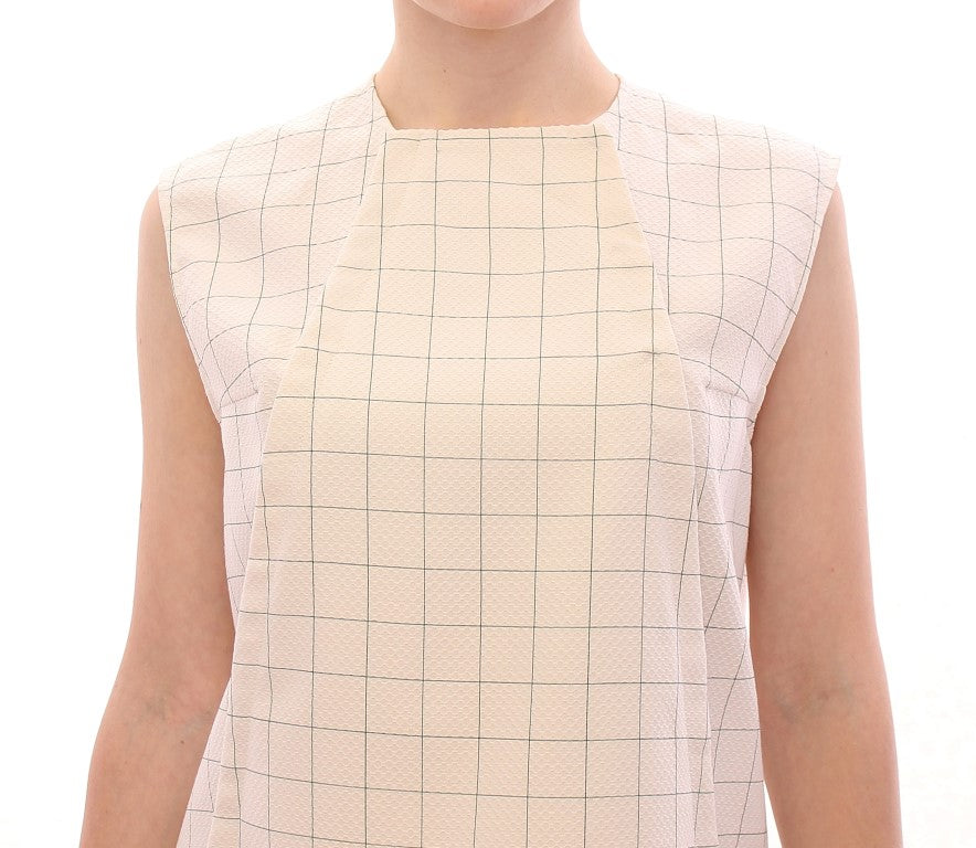 Andrea Incontri Chic White Sleeveless Cotton Shirt Top Andrea Incontri