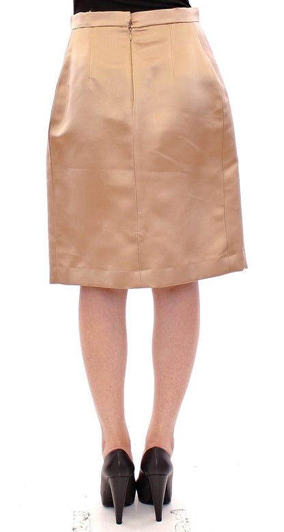 Andrea Incontri Elegant Silk Pleated Knee-Length Skirt Andrea Incontri