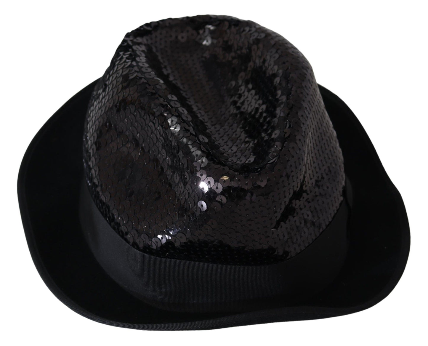 Dolce & Gabbana Elegant Black Sequin Fedora Hat Dolce & Gabbana