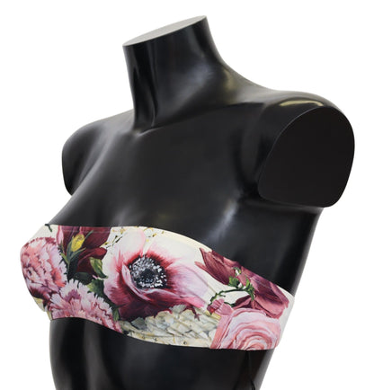 Dolce & Gabbana Multicolor Floral Bikini Top - Elegant Summer Wear Dolce & Gabbana