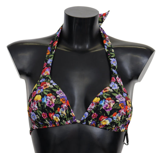 Dolce & Gabbana Chic Floral Printed Bikini Top Dolce & Gabbana