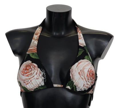 Dolce & Gabbana Elegant Floral Print Bikini Top Dolce & Gabbana