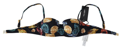 Dolce & Gabbana Chic Seashell-Print Bikini Top Dolce & Gabbana