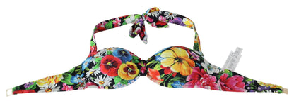 Dolce & Gabbana Floral Elegance High-End Bikini Top Dolce & Gabbana