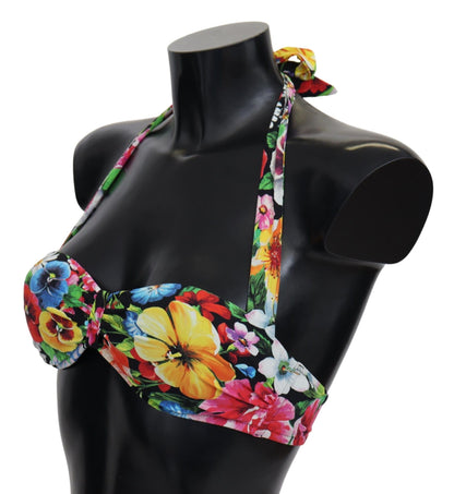 Dolce & Gabbana Floral Elegance High-End Bikini Top Dolce & Gabbana