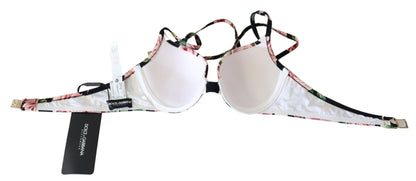 Dolce & Gabbana Elegant Rose Print Bikini Top Dolce & Gabbana