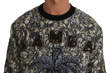 Dolce & Gabbana Samba Jacquard Palm Crewneck Sweater Dolce & Gabbana