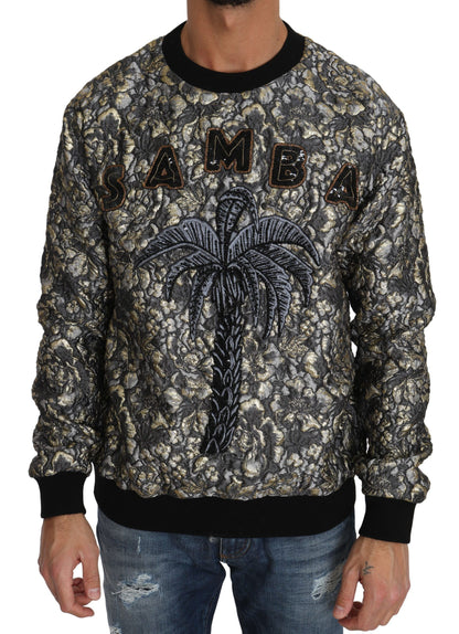 Dolce & Gabbana Samba Jacquard Palm Crewneck Sweater Dolce & Gabbana