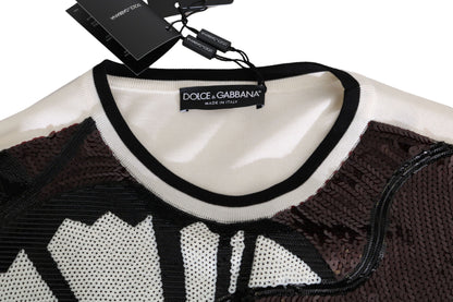 Dolce & Gabbana New York Jazz Sequined Silk Sweater Dolce & Gabbana