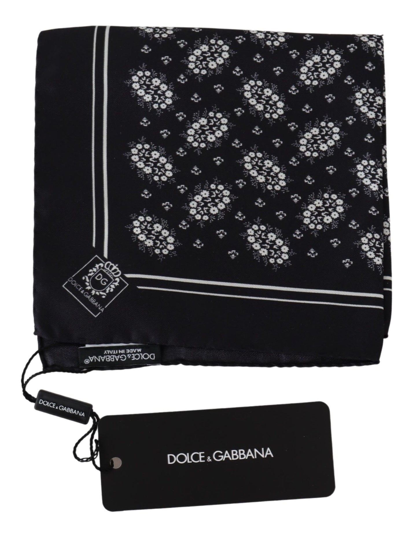 Dolce & Gabbana Elegant Silk Patterned Pocket Square Dolce & Gabbana