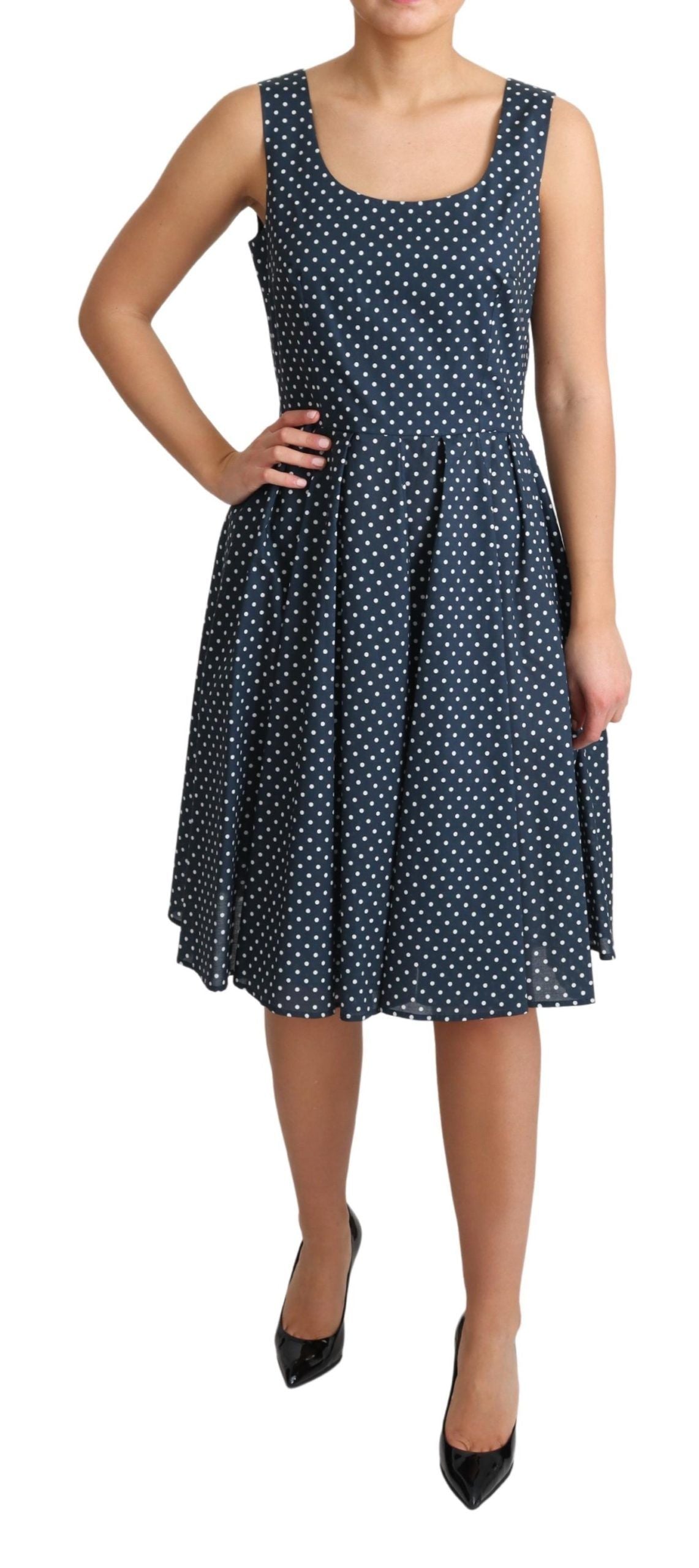 Dolce & Gabbana Polka Dot Sleeveless A-Line Dress