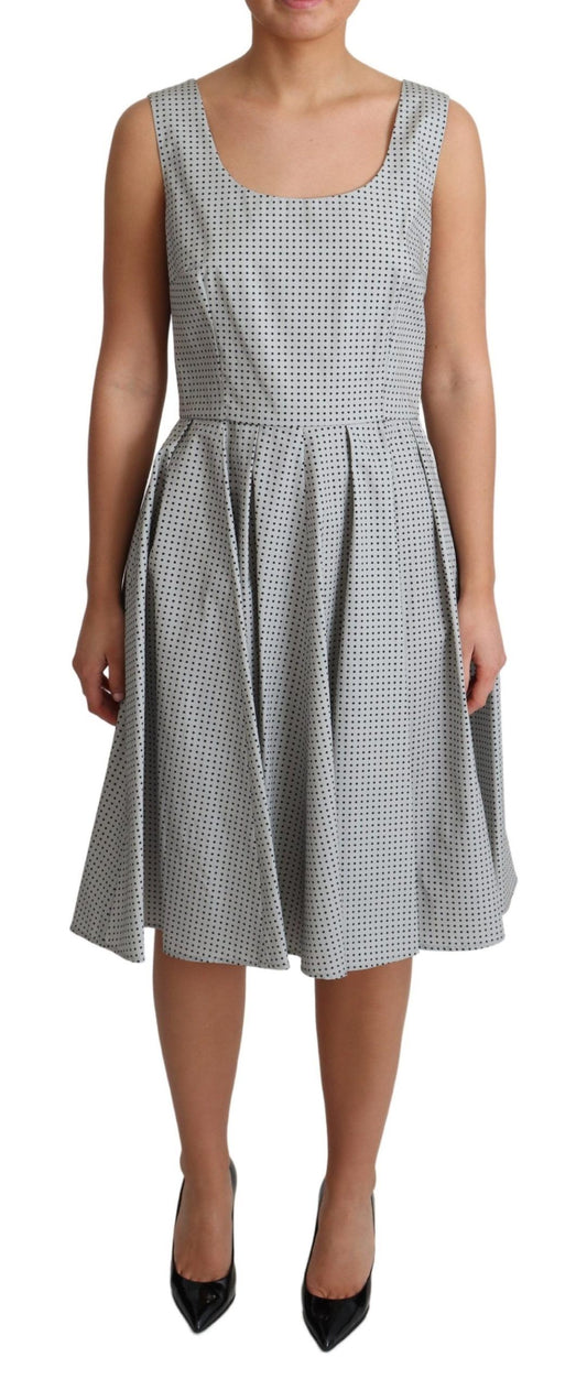 Dolce & Gabbana Chic Polka Dotted Sleeveless A-Line Dress Dolce & Gabbana