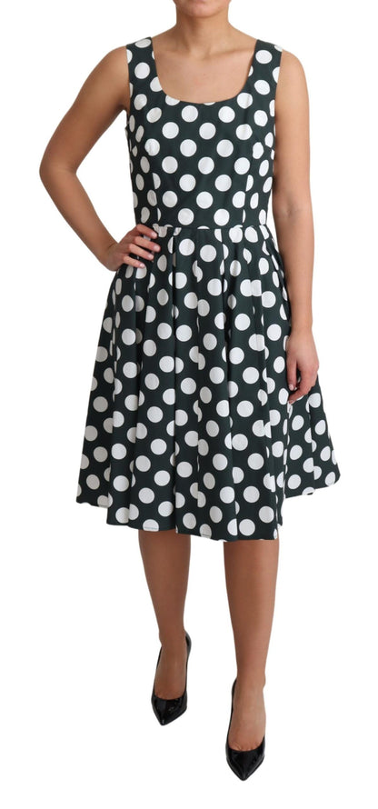 Dolce & Gabbana Chic Polka Dot A-line Sleeveless Dress Dolce & Gabbana