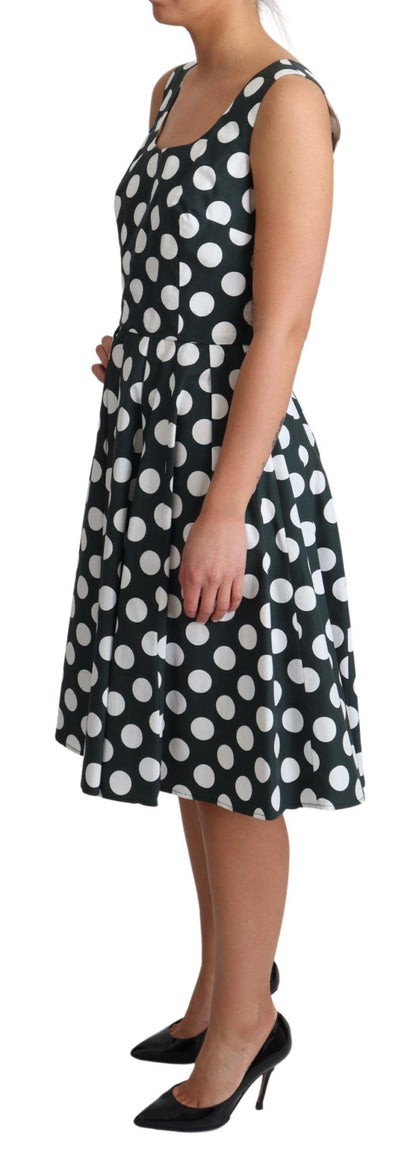 Dolce & Gabbana Chic Polka Dot A-line Sleeveless Dress Dolce & Gabbana