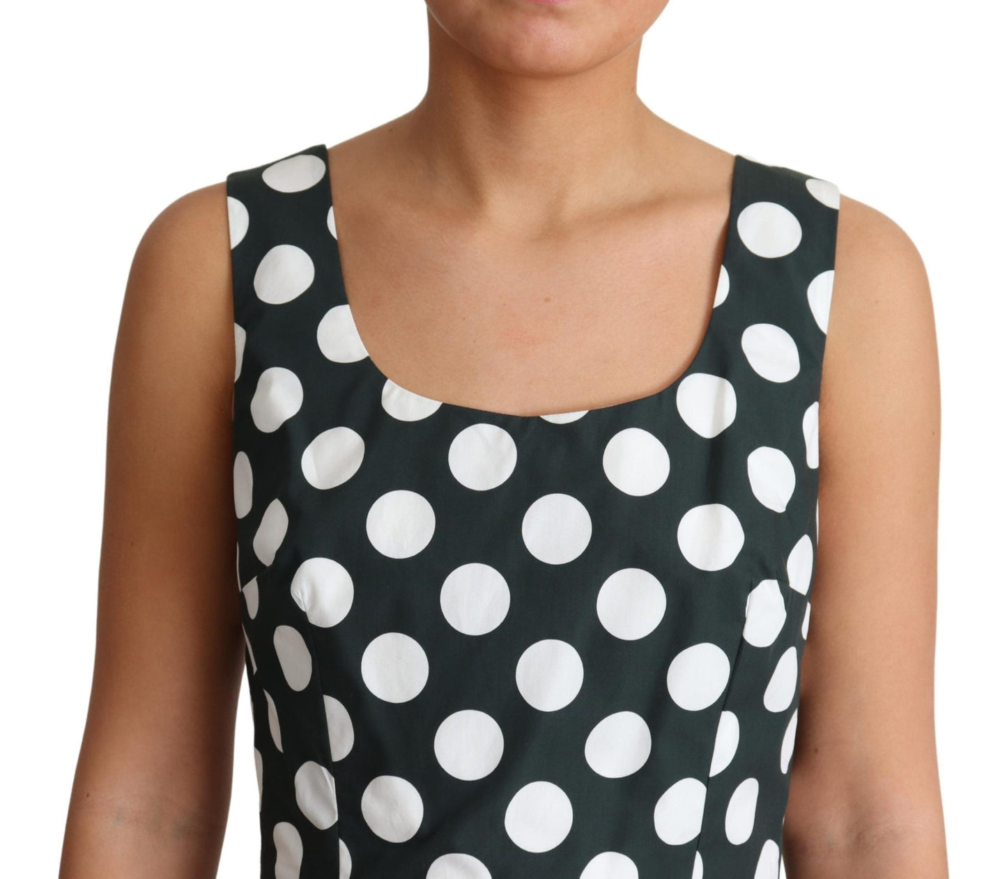 Dolce & Gabbana Chic Polka Dot A-line Sleeveless Dress Dolce & Gabbana