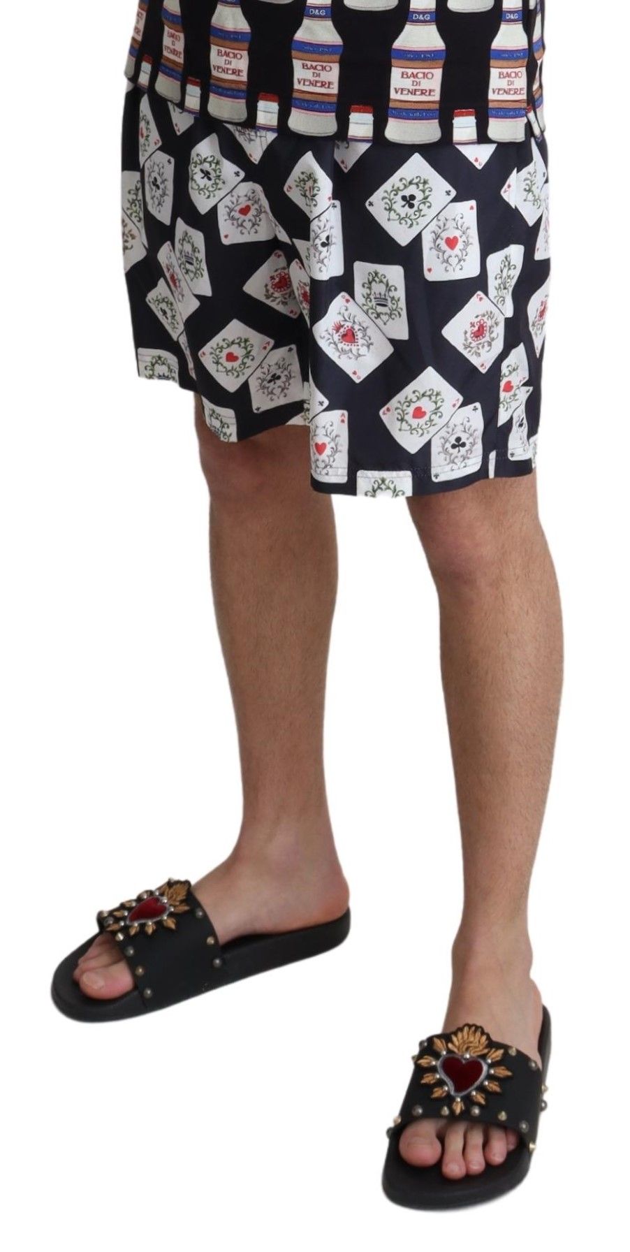 Dolce & Gabbana Multicolor Card Deck Printed Swim Trunks Dolce & Gabbana