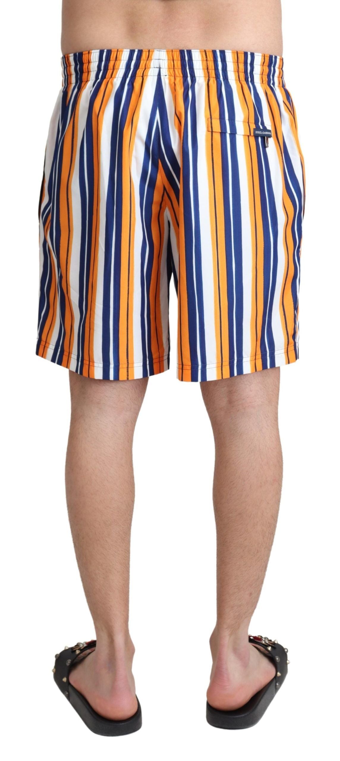 Dolce & Gabbana Multicolor Striped Swim Shorts Trunks Dolce & Gabbana