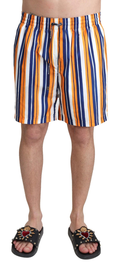 Dolce & Gabbana Multicolor Striped Swim Shorts Trunks Dolce & Gabbana