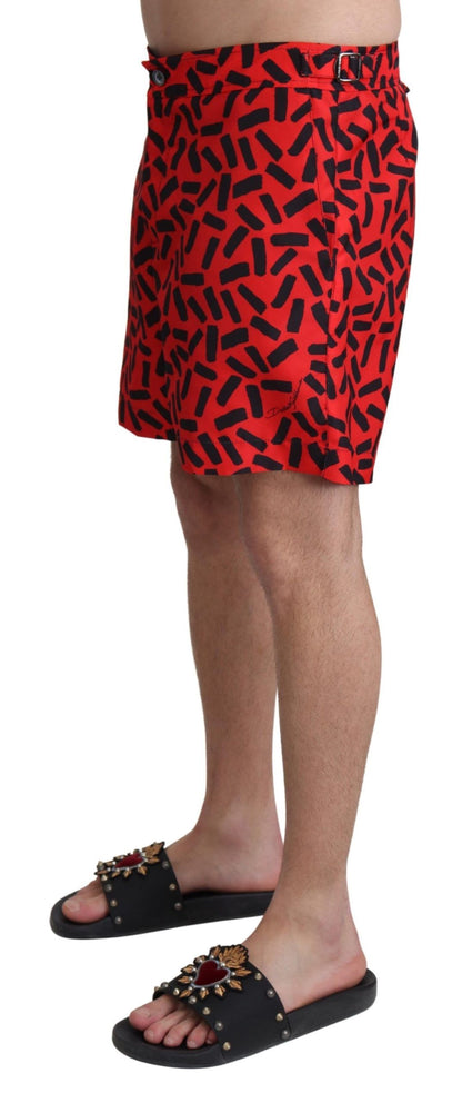 Dolce & Gabbana Chic Red Swim Trunks Boxer Shorts Dolce & Gabbana