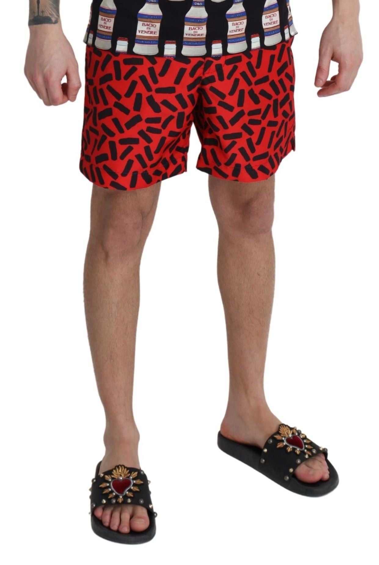 Dolce & Gabbana Chic Red Swim Trunks Boxer Shorts Dolce & Gabbana