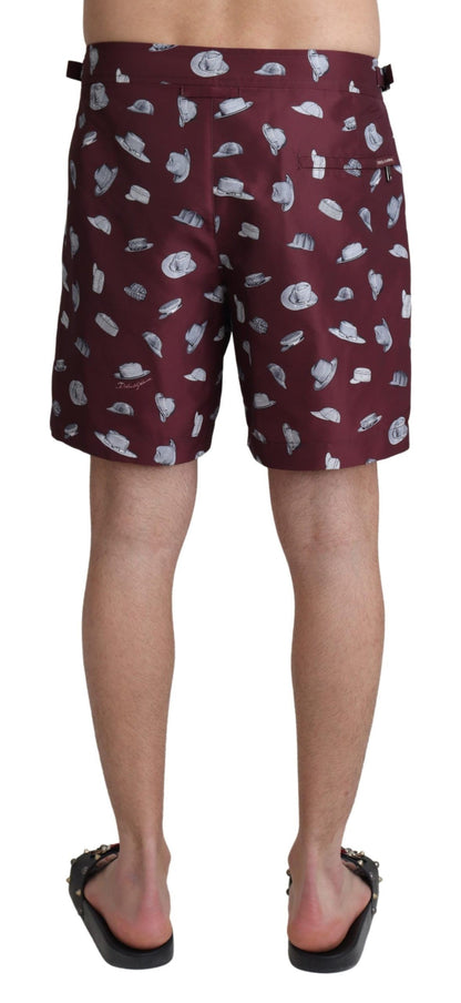 Dolce & Gabbana Elegant Maroon Swim Trunks Dolce & Gabbana