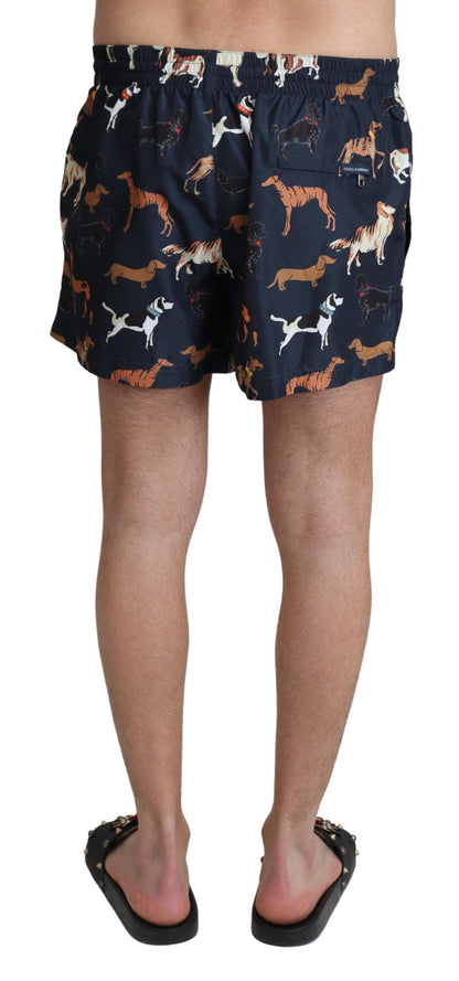 Dolce & Gabbana Elegant Navy Blue Swimming Trunks Dolce & Gabbana