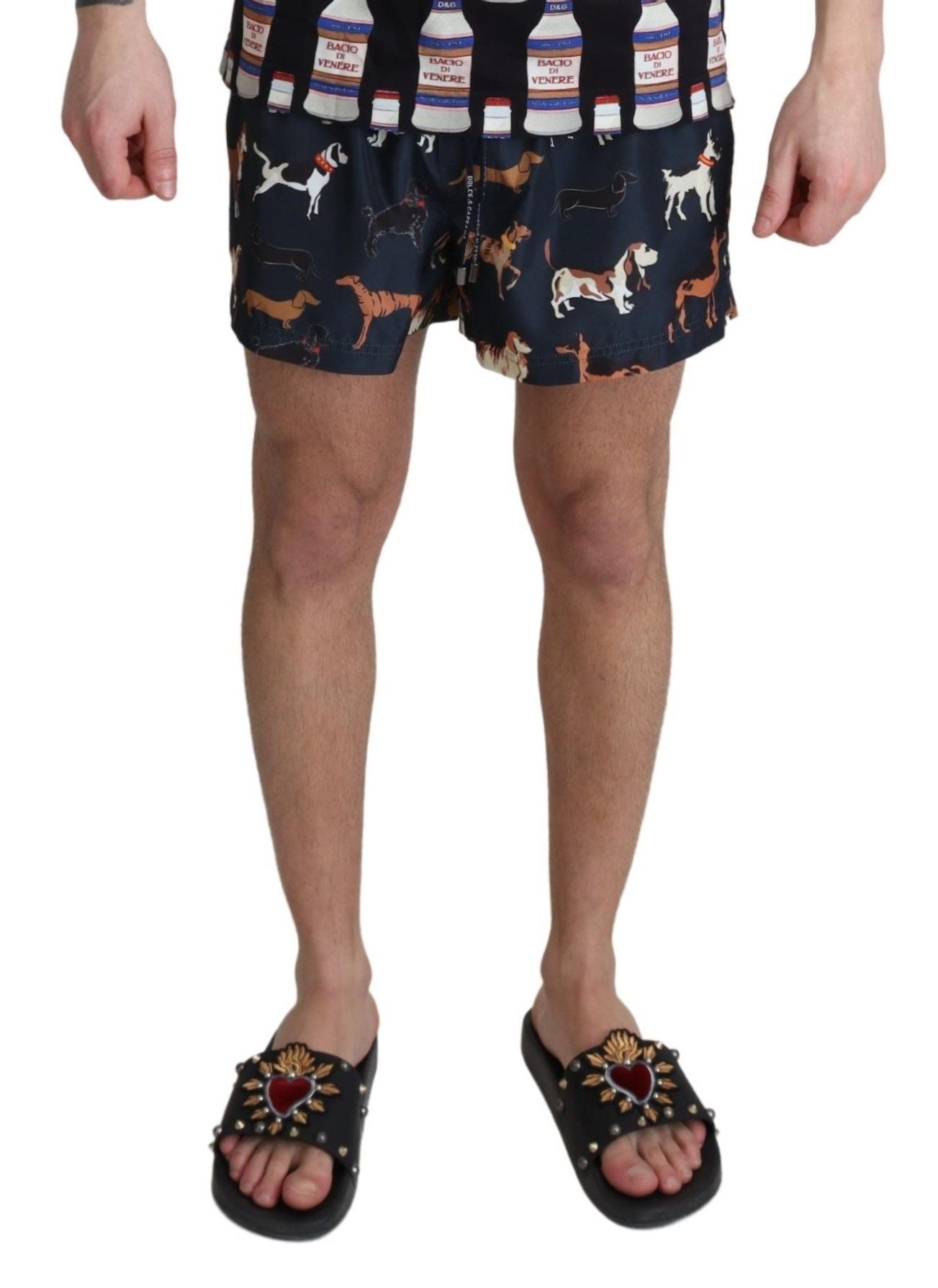 Dolce & Gabbana Elegant Navy Blue Swimming Trunks Dolce & Gabbana