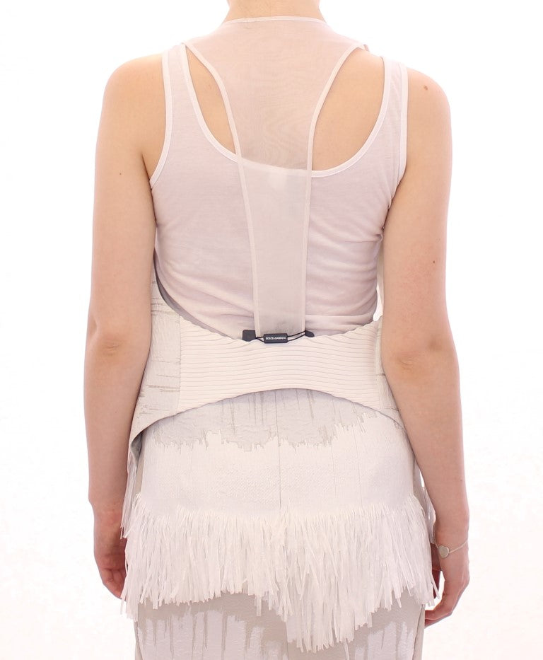 Arzu Kaprol Chic Fringed Open Back Vest Arzu Kaprol