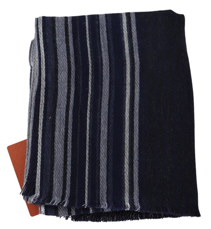 Missoni Chic Multicolor Wool Silk Striped Scarf Missoni