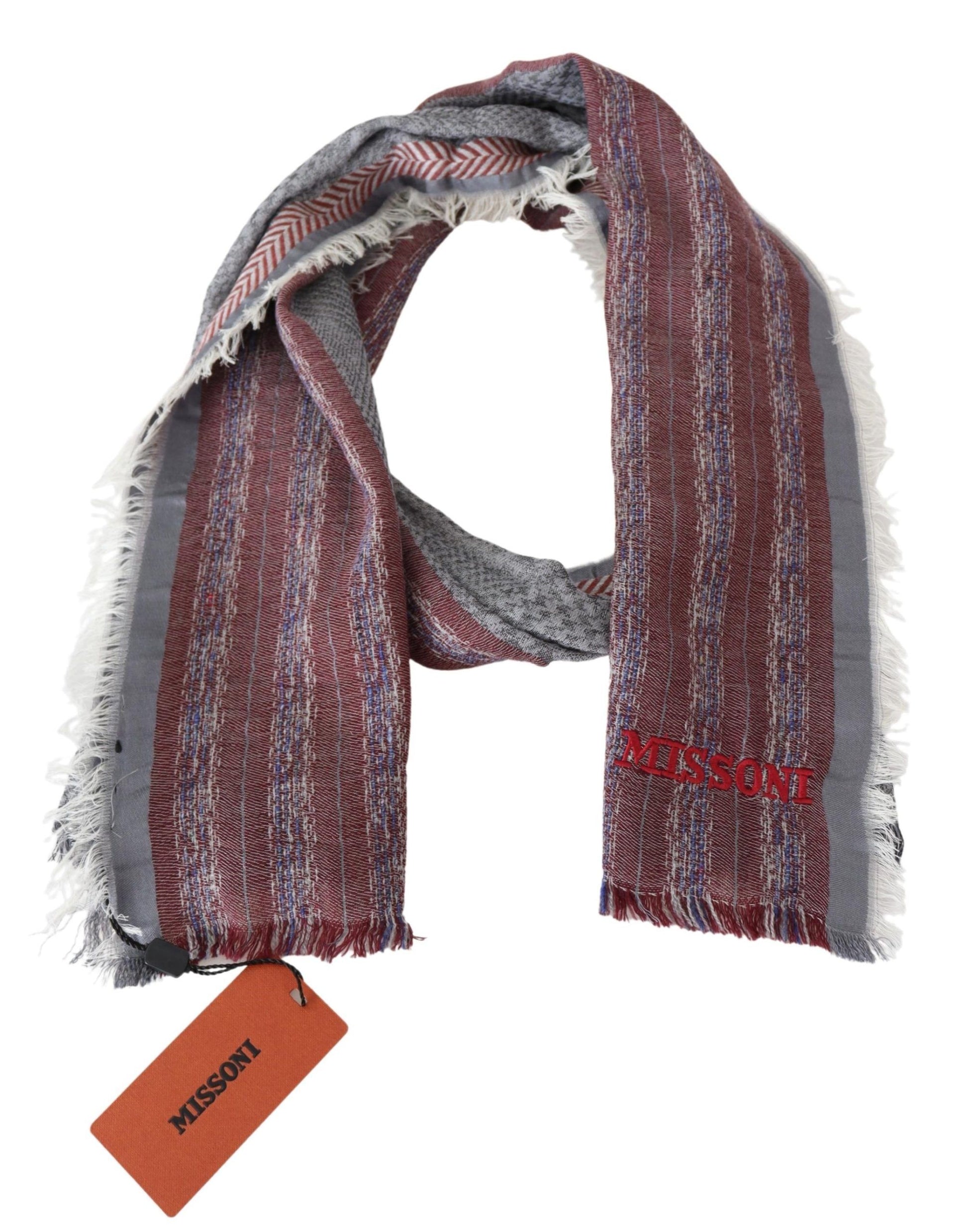 Missoni Chic Multicolor Wool Blend Designer Scarf