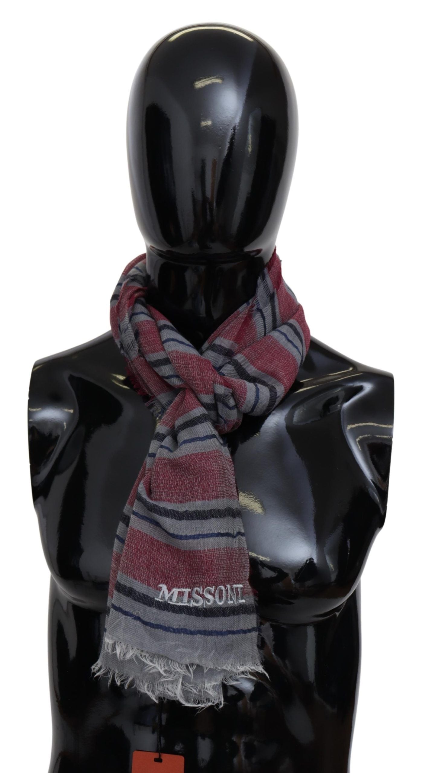 Missoni Elegant Multicolor Striped Wool Scarf Missoni