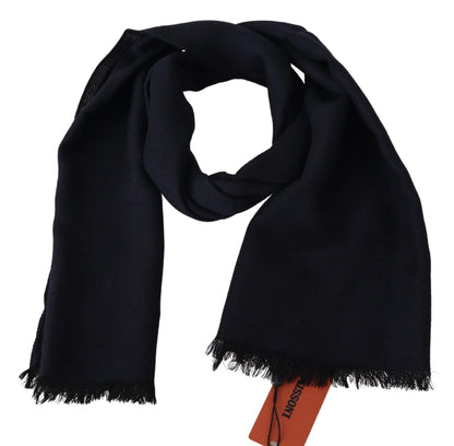 Missoni Elegant Black Wool Unisex Scarf Missoni