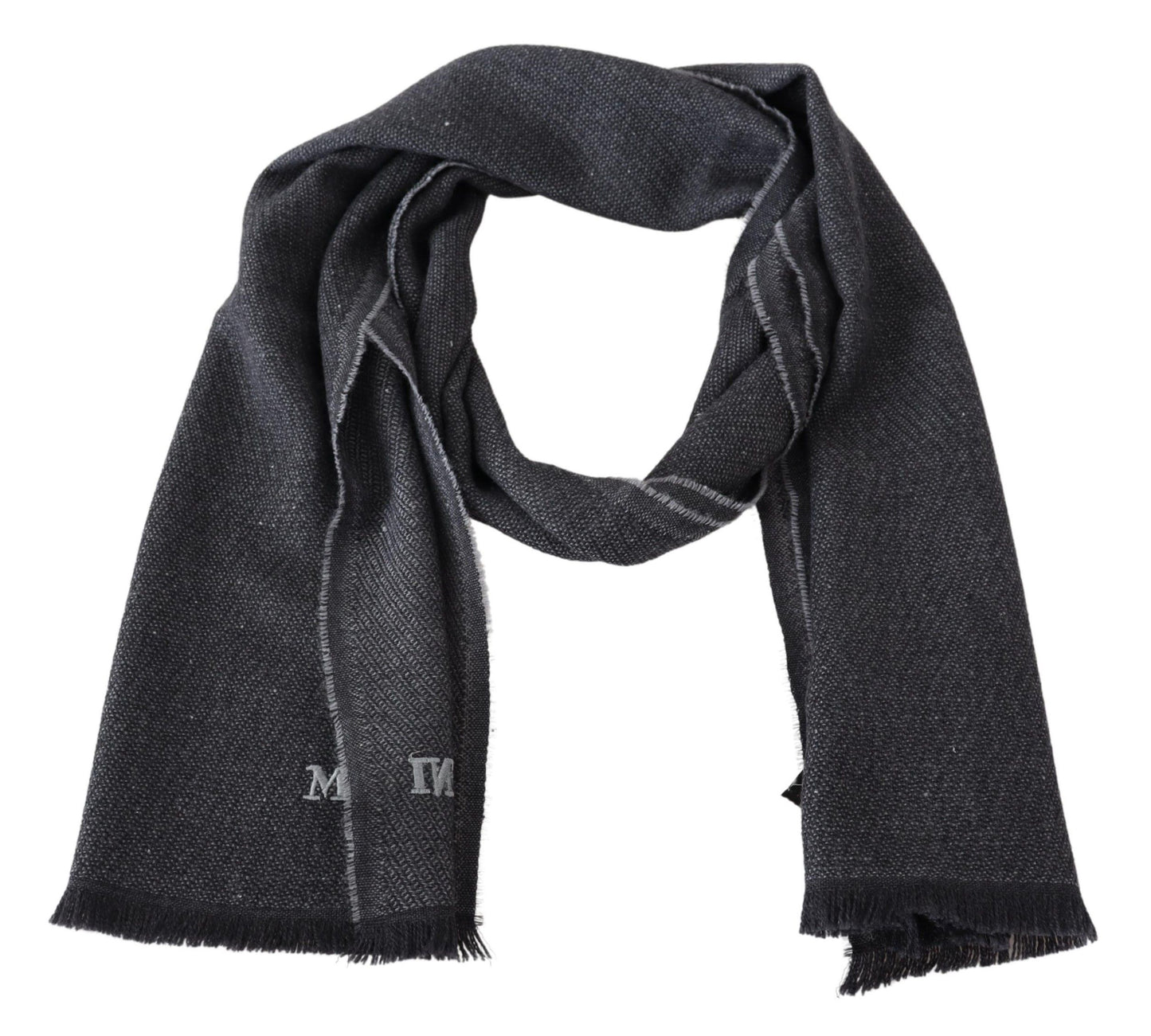 Missoni Elegant Wool Scarf with Signature Embroidery Missoni