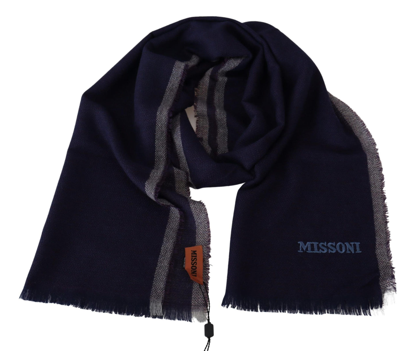 Missoni Authentic Wool Scarf with Striped Pattern Missoni