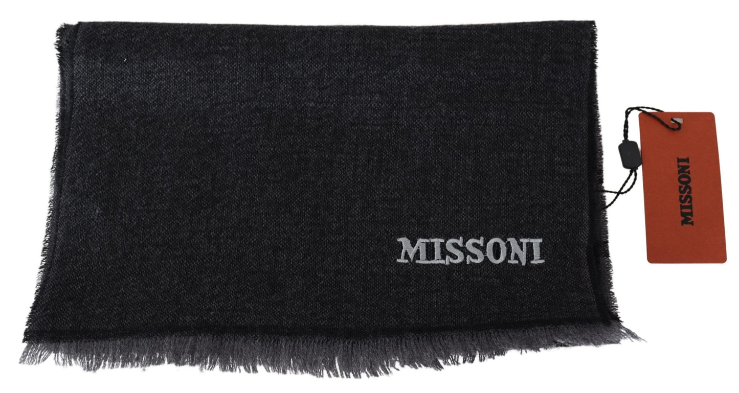 Missoni Elegant Wool Scarf with Signature Stripes Missoni