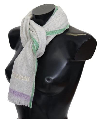 Missoni Elegant Cashmere Patterned Scarf Missoni