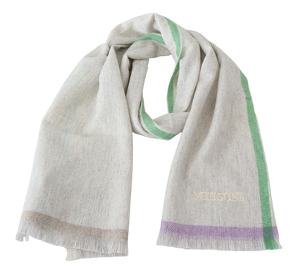 Missoni Elegant Cashmere Patterned Scarf Missoni