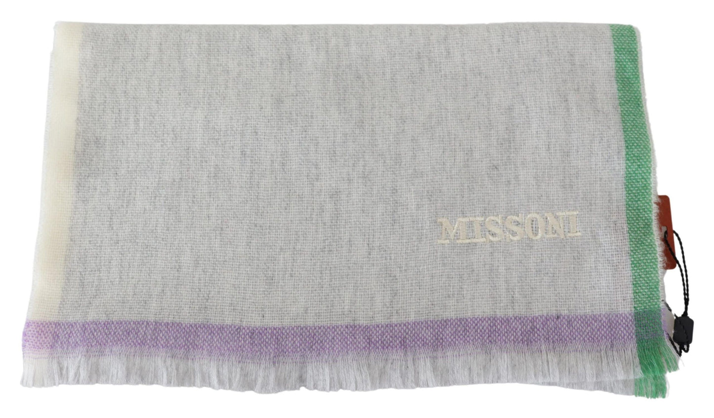 Missoni Elegant Cashmere Patterned Scarf Missoni