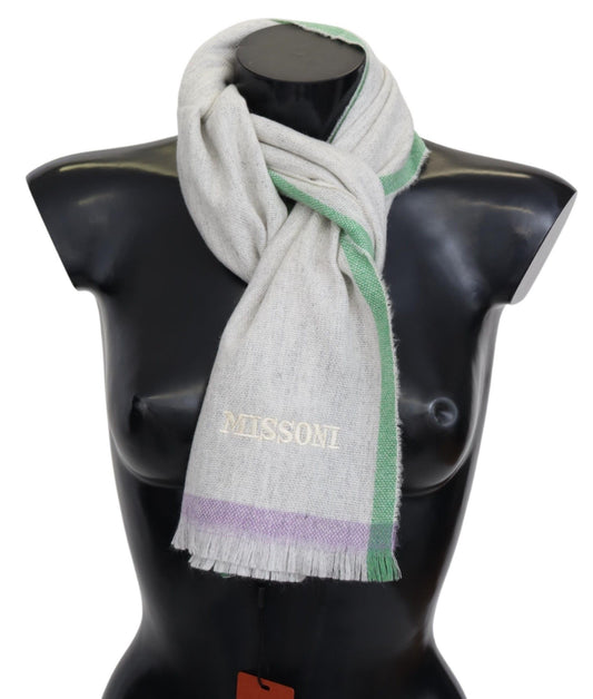 Missoni Elegant Cashmere Patterned Scarf Missoni