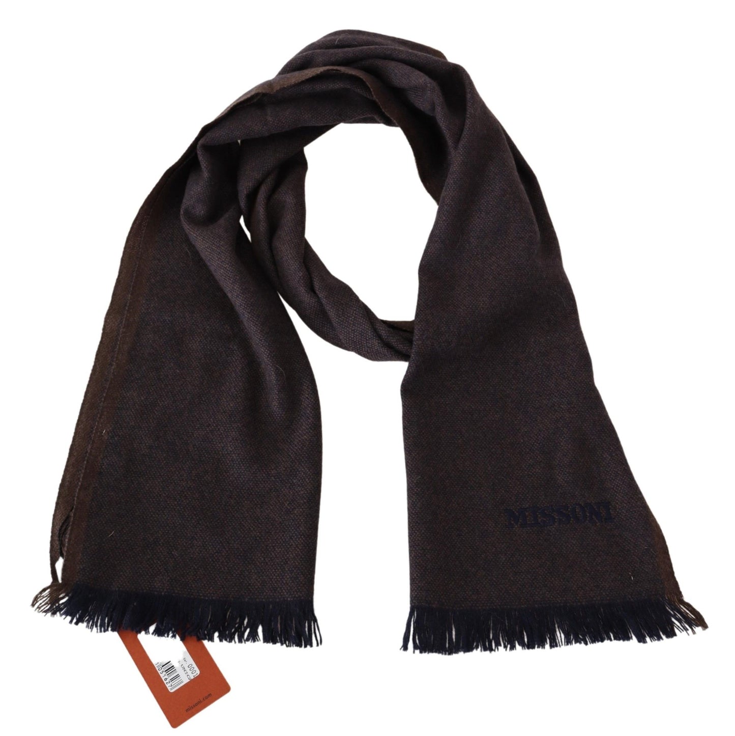 Missoni Luxurious Cashmere Unisex Scarf in Brown Missoni